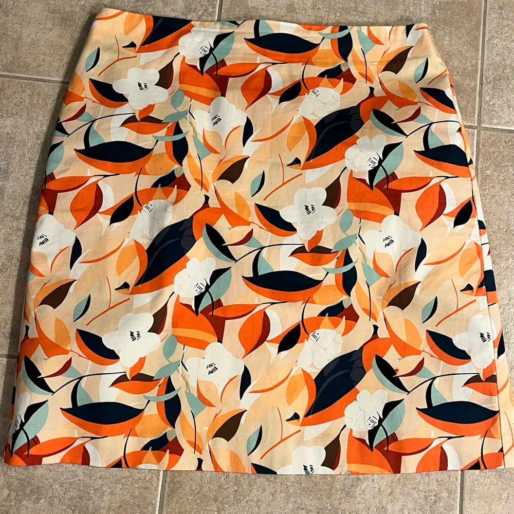 Ann Taylor Factory Multicolor Floral Pencil Skirt